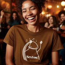 Camiseta Sextou Engraçada Unissex 100% Algodão Premium Macio Estampa Criativa e Alta Durabilidade