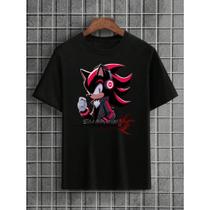 Camiseta Shadow Hedgehog Sonic Filme Jogo Desenho Camisa 100% Algodão Unissex Camiseta Shadow Hedgehog Sonic Filme Jogo Desenho Camisa 100% Algodão Unissex