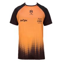 Camiseta Shark Cappe Laranja e Preta Masculina