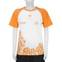 Camiseta Shark Cappe Oficial Infantil Branca e Laranja Camiseta Shark Cappe Oficial Infantil Branca e Laranja