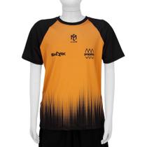 Camiseta Shark Cappe Oficial Infantil Preta e Laranja Camiseta Shark Cappe Oficial Infantil Preta e Laranja
