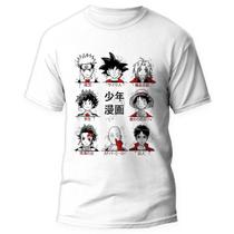 Camiseta Shonen Jump Anime One Piece Naruto DBZ 2