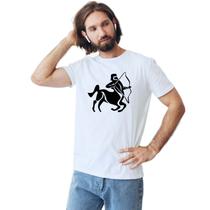 Camiseta Signo Sagitário Tribal Camisa Personalizada Blusa Adulto Algodão com Poliéster