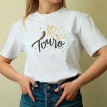 Camiseta Signo Touro Horóscopo Malha Premium 100% Algodão Unissex