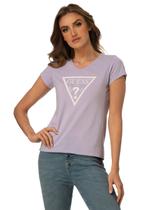Camiseta Silk Logo Triangulo Guess Violeta