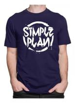 Camiseta Simple Plan Logo Banda Ótimo Tecido Algodão