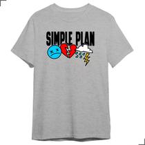 Camiseta Simple Plan Turne Fã Rock Aesthetic Album Perfect