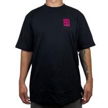 Camiseta Skate Same Icon Preto e Rosa