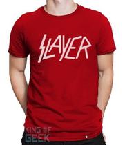 Camiseta Slayer Banda Metal Blusa Rock Camisa Clássico Rubi