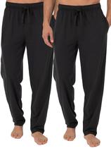 Camiseta Sleep Pant Fruit of the Loom Knit Black 5X Plus, pacote com 2