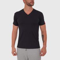 Camiseta Slim Basic Gola V Preto Camiseta Slim Basic Gola V Preto