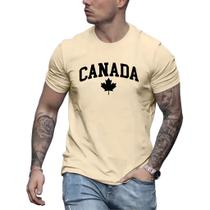 Camiseta Slim Canada Algodão Unissex Casual Curta