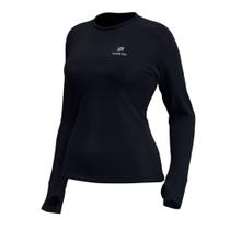 Camiseta Slim Feminina Poliamida Preto M - Mar Negro Camiseta Slim Feminina Poliamida Preto M - Mar Negro
