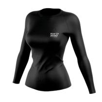 Camiseta Slim Feminina Poliamida Preto - Mar Negro