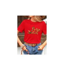 Camiseta Slim Tshirt Feminina Feliz Natal Dourado Dia de Natal Moda Tecido Confortavel Camiseta Slim Tshirt Feminina Feliz Natal Dourado Dia de Natal Moda Tecido Confortavel