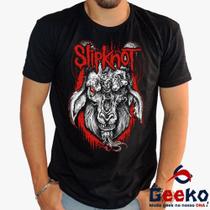 Camiseta Slipknot 100% Algodão Rock Geeko