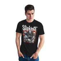 Camiseta Slipknot Caveiras Camisa Estampada Heavy Metal Básica Unissex Camiseta Slipknot Caveiras Camisa Estampada Heavy Metal Básica Unissex