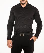Camiseta social masculina cor preta tamanho G Camiseta social masculina cor preta tamanho G