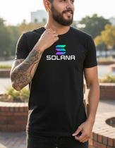 Camiseta Solana Crypto Em Malha Cotton Conforto Estampada