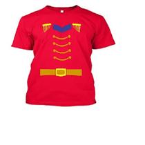 camiseta soldadinho de chumbo infantil conto de fadas vermelha unissex 0 a 8 anos
