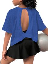 Camiseta SOLY HUX feminina de treino de costas abertas de manga curta 9Y Camiseta SOLY HUX feminina de treino de costas abertas de manga curta 9Y