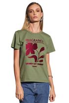 Camiseta Sommer Estampada Em Veludo Verde