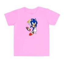 Camiseta Sonic camisa desenho animado blusa unissex infantil e adulto