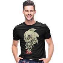 Camiseta Sonic Esqueleto Sega Video Game Sega 100% Algodão