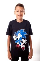 Camiseta Sonic Infantil Camisa Estampada Jogo Game Básica