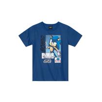 Camiseta Sonic infantil unissex Brandili