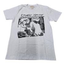 Camiseta Sonic Youth Blusa Banda de Rock Branco Bo684bc