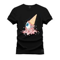 Camiseta Sorvete Olho Confortável Estampada Nexstar 100% Algodão
