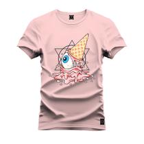 Camiseta Sorvete Olho Confortável Estampada Nexstar 100% Algodão