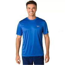 Camiseta Speedo Basic Interlock Uv50 Masculina - Azul