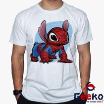 Camiseta Spider Stitch 100% Algodão Homem-Aranha Spiderman Homem Aranha Geeko