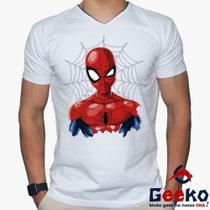 Camiseta Spiderman Homem-Aranha 100% Algodão Homem Aranha Spider Man Geeko