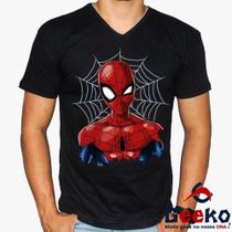 Camiseta Spiderman Homem-Aranha 100% Algodão Homem Aranha Spider Man Geeko
