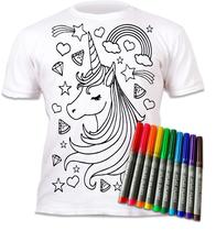 Camiseta Splat Planet Color-in Unicorn Stars com 10 canetas mágicas