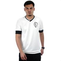 Camiseta SPR Corinthians Retro Decote V Off-White - Masculina