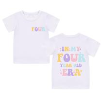 Camiseta Sptuoiy Toddler Girl My Four Years Old Era 4 Years