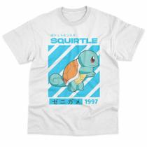 Camiseta Squirtle Pokemon Desenho Manga Basica Estampada Unissex 100% Algodão