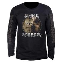 Camiseta Stamp Manga Longa Black Sabbath Unissex Estampa Banda Rock 100 Algodão Confortável