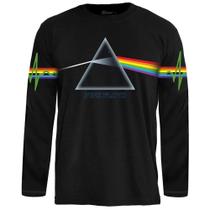 Camiseta Stamp Manga Longa Pink Floyd Unisse Rock Clássico 100 Algodão