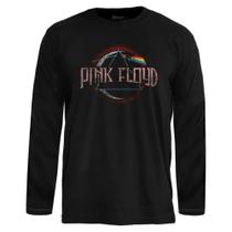 Camiseta Stamp Pink Floyd Dark Side Vintage Manga Longa Oficial Camiseta Stamp Pink Floyd Dark Side Vintage Manga Longa Oficial