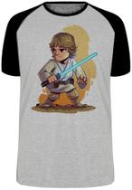 Camiseta Star Wars Luke Skywalker Blusa Plus Size extra grande adulto ou infantil