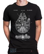 Camiseta Star Wars Millennium Falcon Chewbacca Han Solo Geek