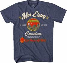 Camiseta STAR WARS Mos Eisley Cantina Tatooine para homem azul marinho Camiseta STAR WARS Mos Eisley Cantina Tatooine para homem azul marinho