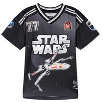 Camiseta STAR WARS Rebels de malha estilo camisa de futebol preta 14-16
