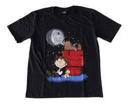 Camiseta Star Wars Snoopy Charlie Brown Blusa Adulto Sátira Adulto e Plus Size Hcd490