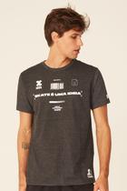 Camiseta Starter Estampada Collab Cemporcento Skate Cinza Mescla Escuro